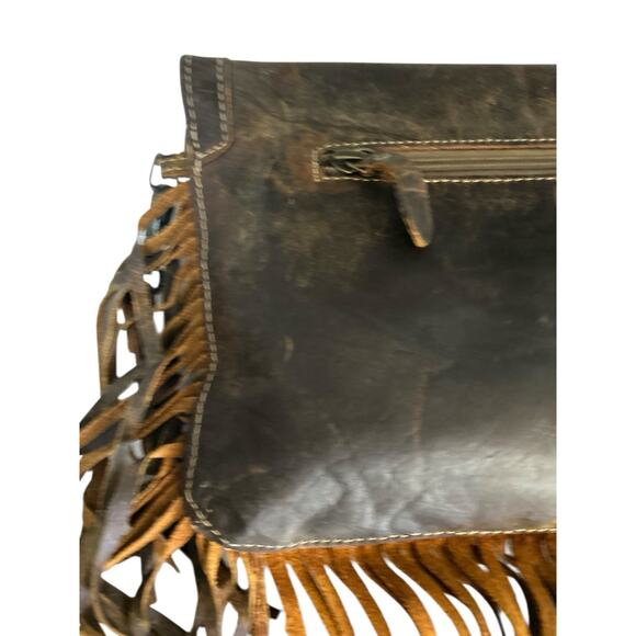 Myra Cowgirl Lover Fringe Western Bag Leather Crossbody Boho Festival Rodeo - Picture 6 of 14
